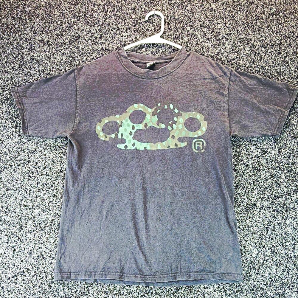 10 Deep Men's Gray Logo Graphic Crew Neck Short Sleeve Cotton Knit T-Shirt M